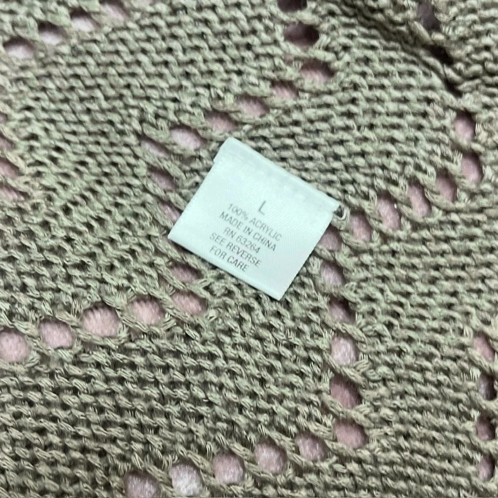 Dressbarn crochet knit beachy flowy cardigan - Picture 4 of 4